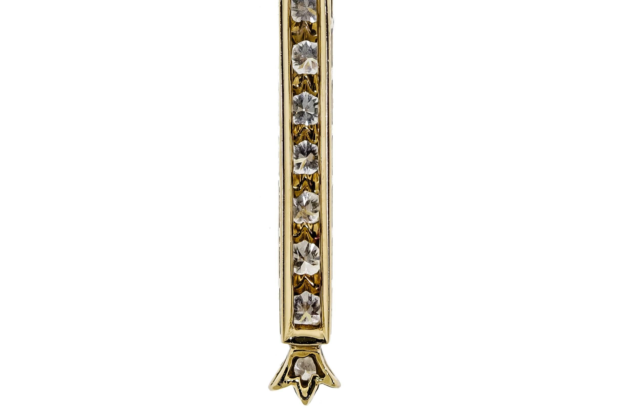 Antique Diamond Platinum Topped Yellow Gold Diamond Cross 1