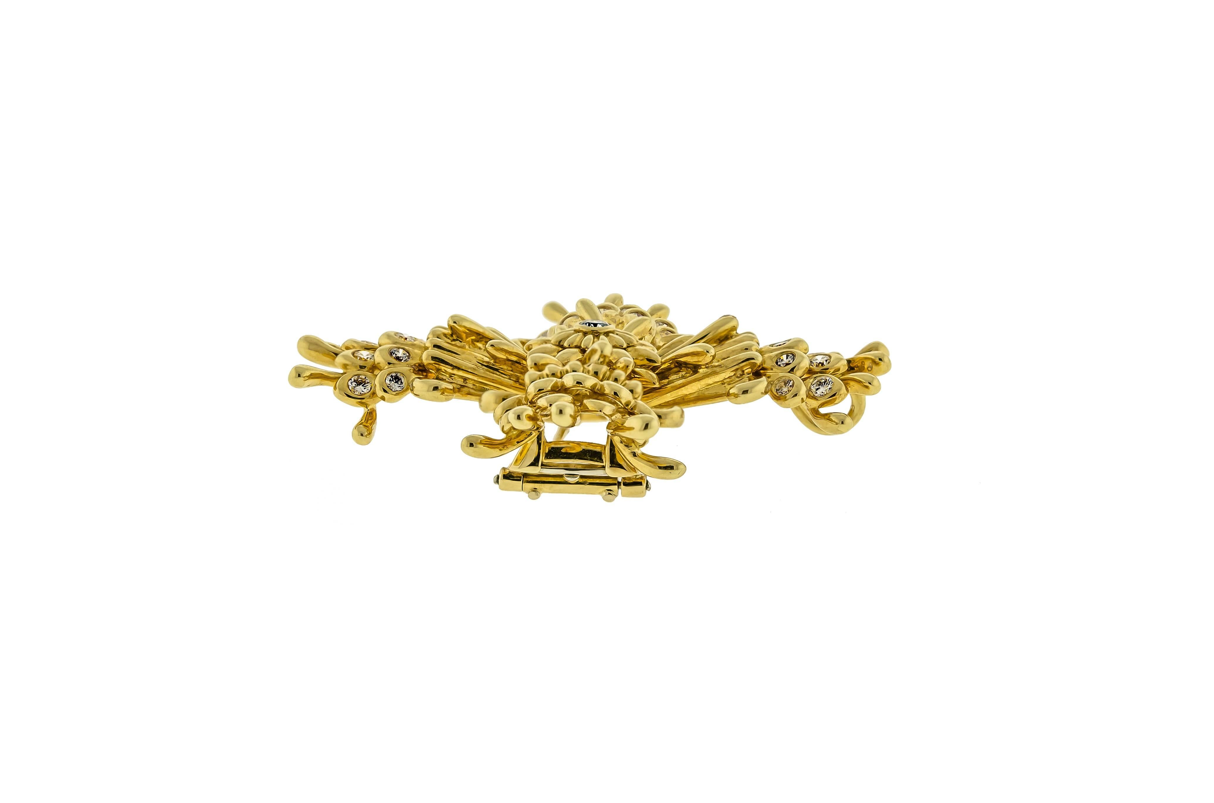 Women's Gold and Diamond Maltese Cross Clip-Brooch, Tiffany & Co., Schlumberger