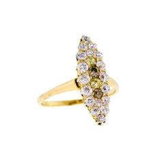 Sweet Antique Turn of the Century Diamond And Yellow Gold Ring