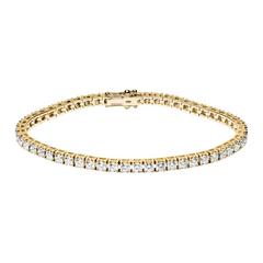 Renesim 5.38 Carats Diamonds Gold Tennis Bracelet 