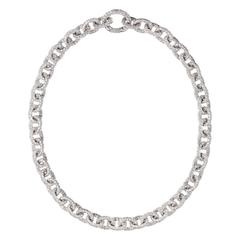 Renesim Pave Diamond Gold Link Chain Necklace
