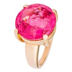 Renesim Rubelite Rose Gold Round Ring