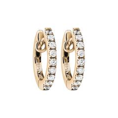Renesim Diamond Rose Gold Hoop Earrings 3