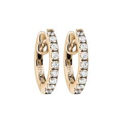 Renesim Diamond Rose Gold Hoop Earrings