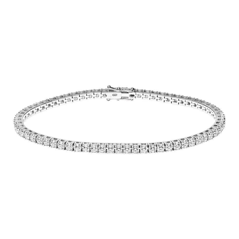 Renesim 3.28 Carats Diamonds White Gold Tennis Bracelet For Sale