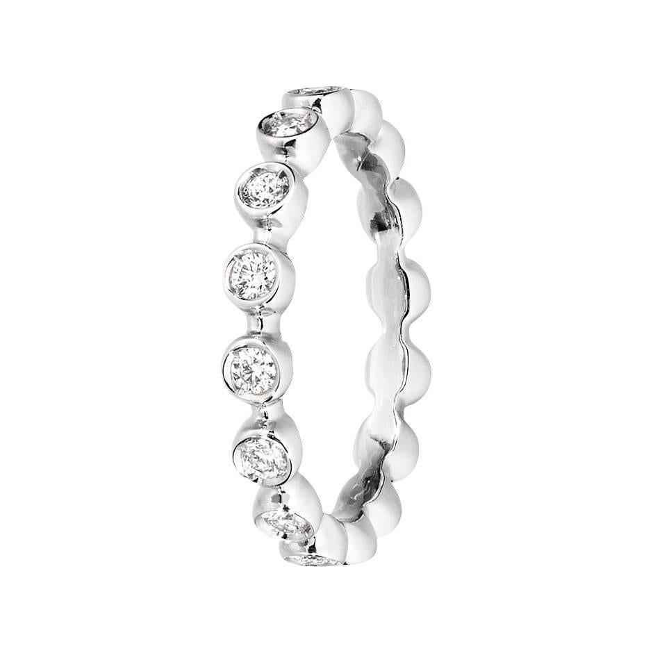 Renesim Bezel Set Diamond White Gold Eternity Ring For Sale