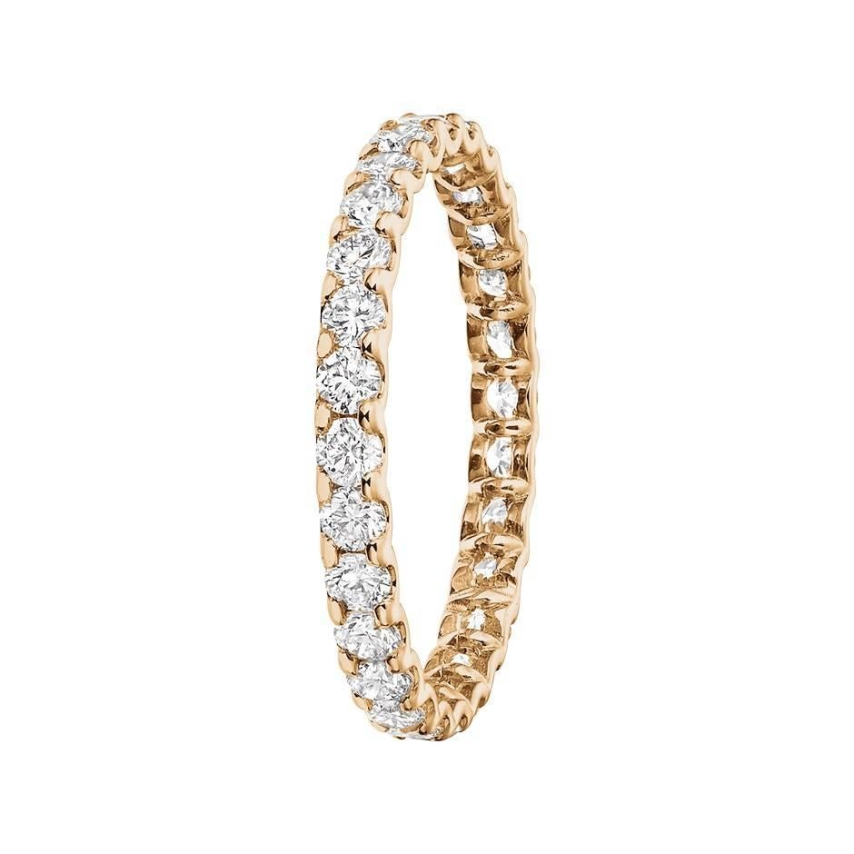 Renesim Diamond Rose Gold Eternity Ring For Sale