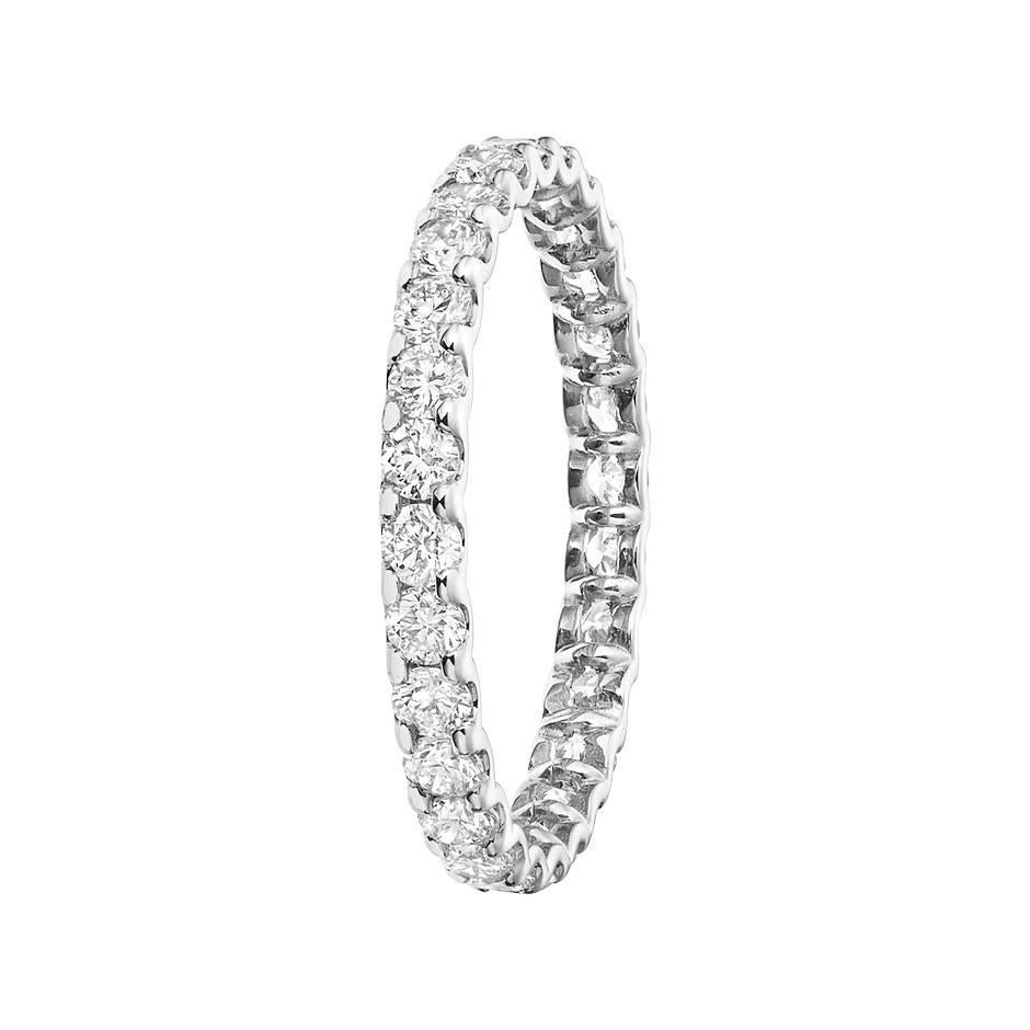 Renesim Prong Set Diamond White Gold Eternity Ring For Sale
