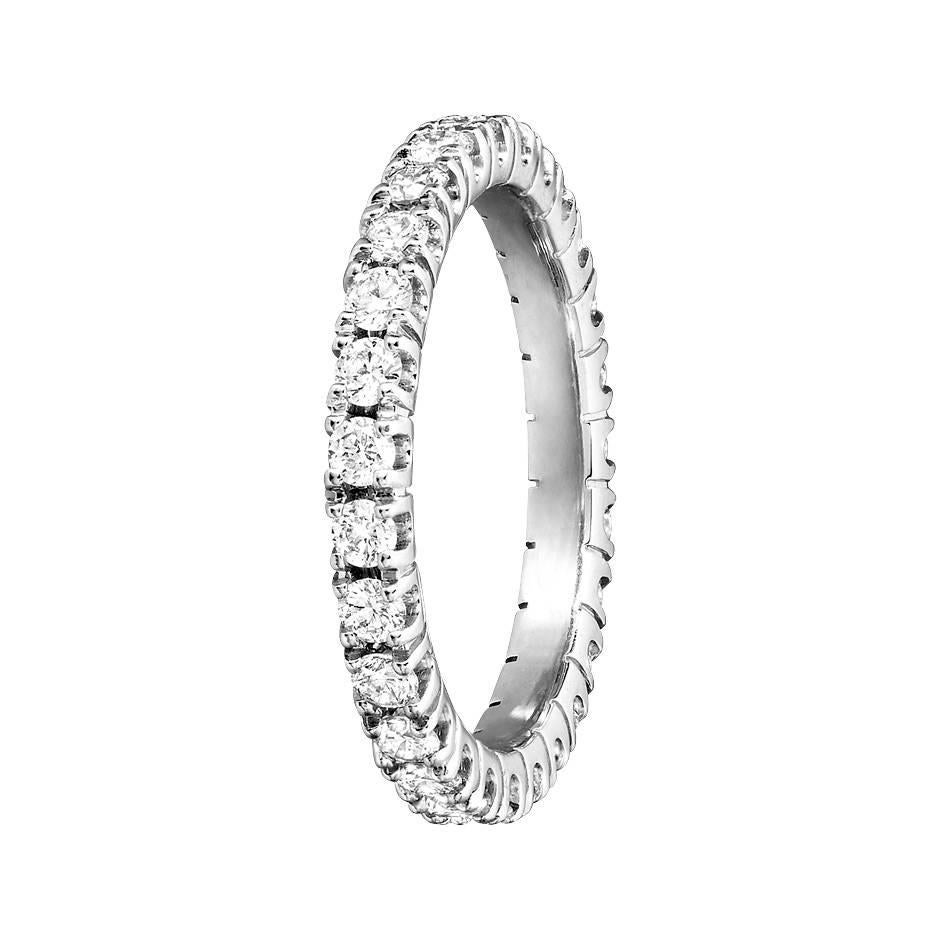 Renesim Prong-Set Diamond White Gold Eternity Ring For Sale