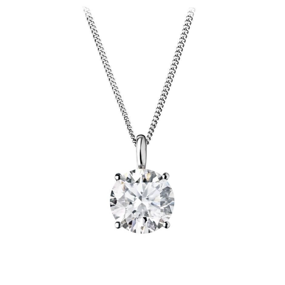 Renesim 0.71 Carats Diamonds White Gold Pendant For Sale