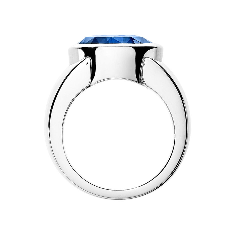 Contemporary RENESIM Sapphire White Gold Ring