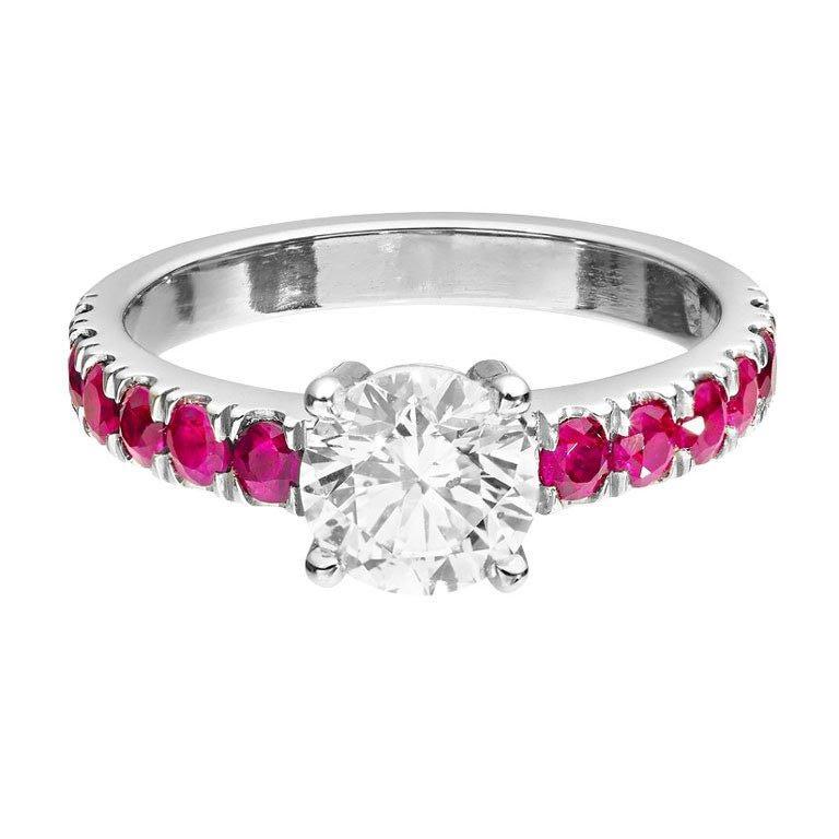 RENESIM Ruby Diamond Ring