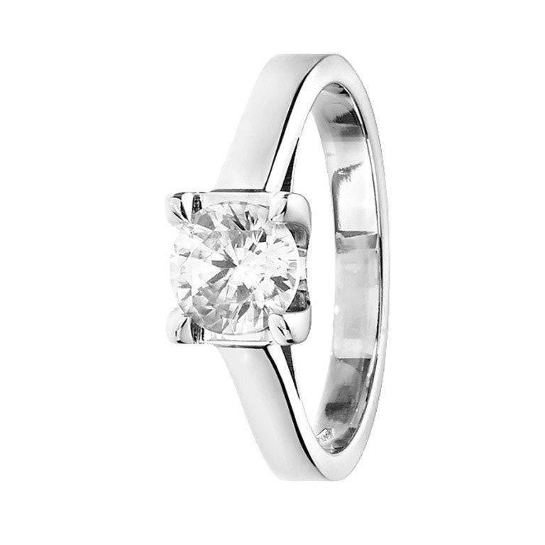 Renesim Brilliant-Cut D color Flawless Diamond Ring in Platinum For Sale