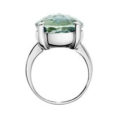 Renesim Green Amethyst Gold Round Ring
