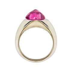 Renesim Sugar Loaf Rubelite Gold Ring