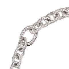 Renesim 23 Carat Pave Diamond Gold Long Link Chain Necklace