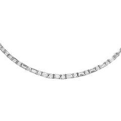 Renesim 16.6 Carats Emerald Cut Diamond Gold Collier Necklace