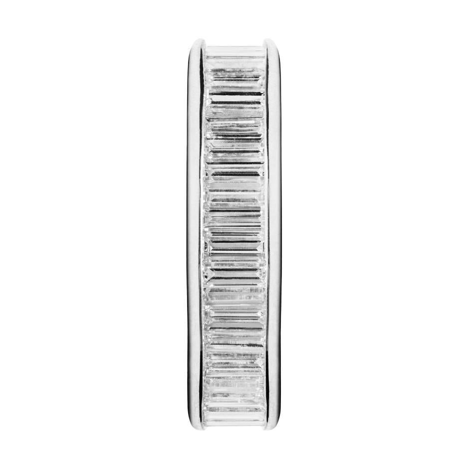 Contemporary Renesim Baguette Diamond Eternity Band For Sale