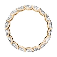 Renesim Navette Cut Diamond Rose Gold Eternity Ring