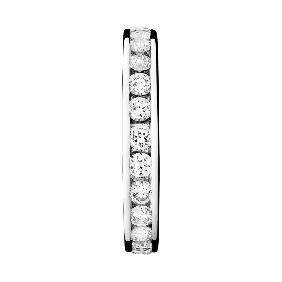 Contemporary Renesim Channel Set Diamond White Gold Eternity Ring For Sale
