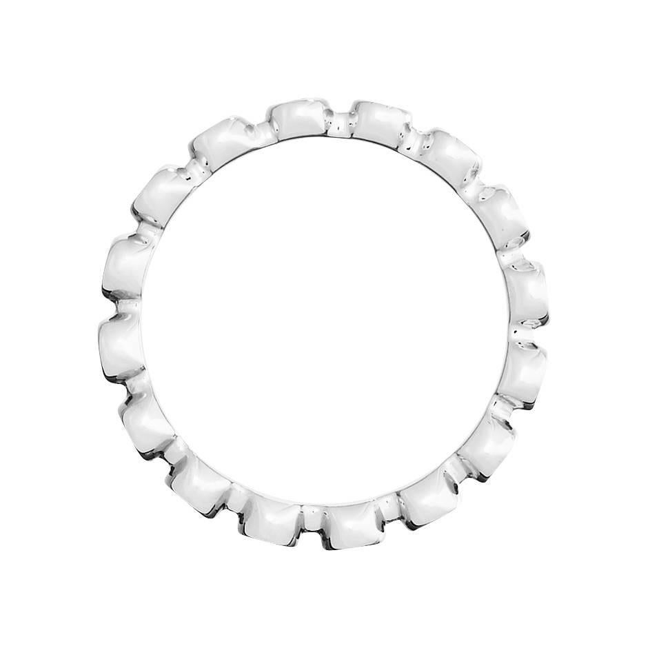 Contemporary Renesim Bezel Set Diamond White Gold Eternity Ring For Sale