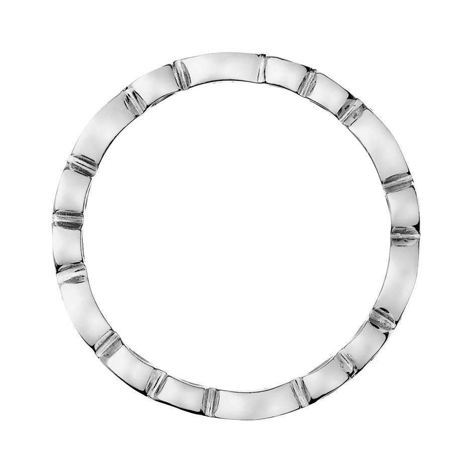 Contemporary Renesim Diamond Platinum Eternity Ring For Sale