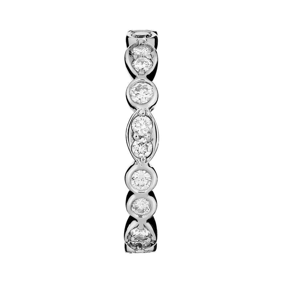Renesim Diamond Platinum Eternity Ring In New Condition For Sale In Munich, DE
