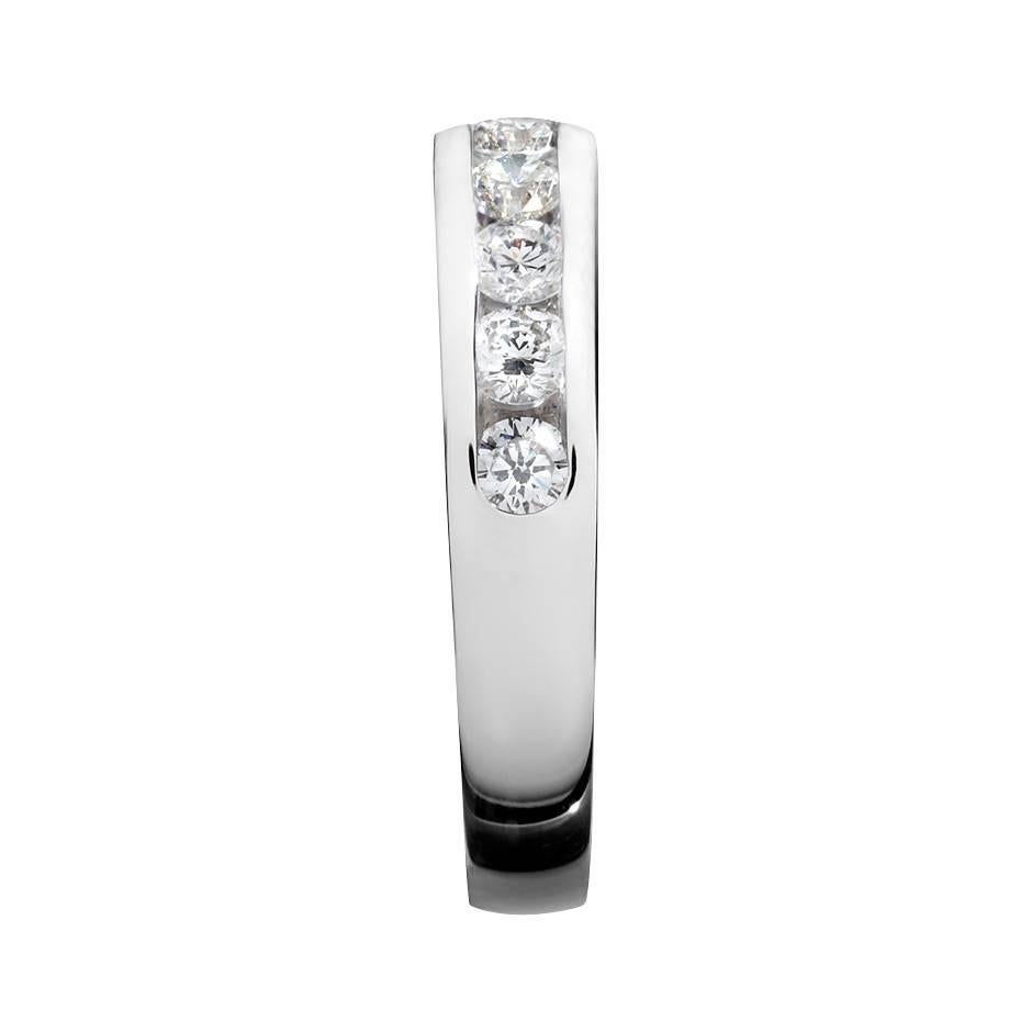 Contemporary Renesim Channel-Set Diamond White Gold Eternity Ring For Sale