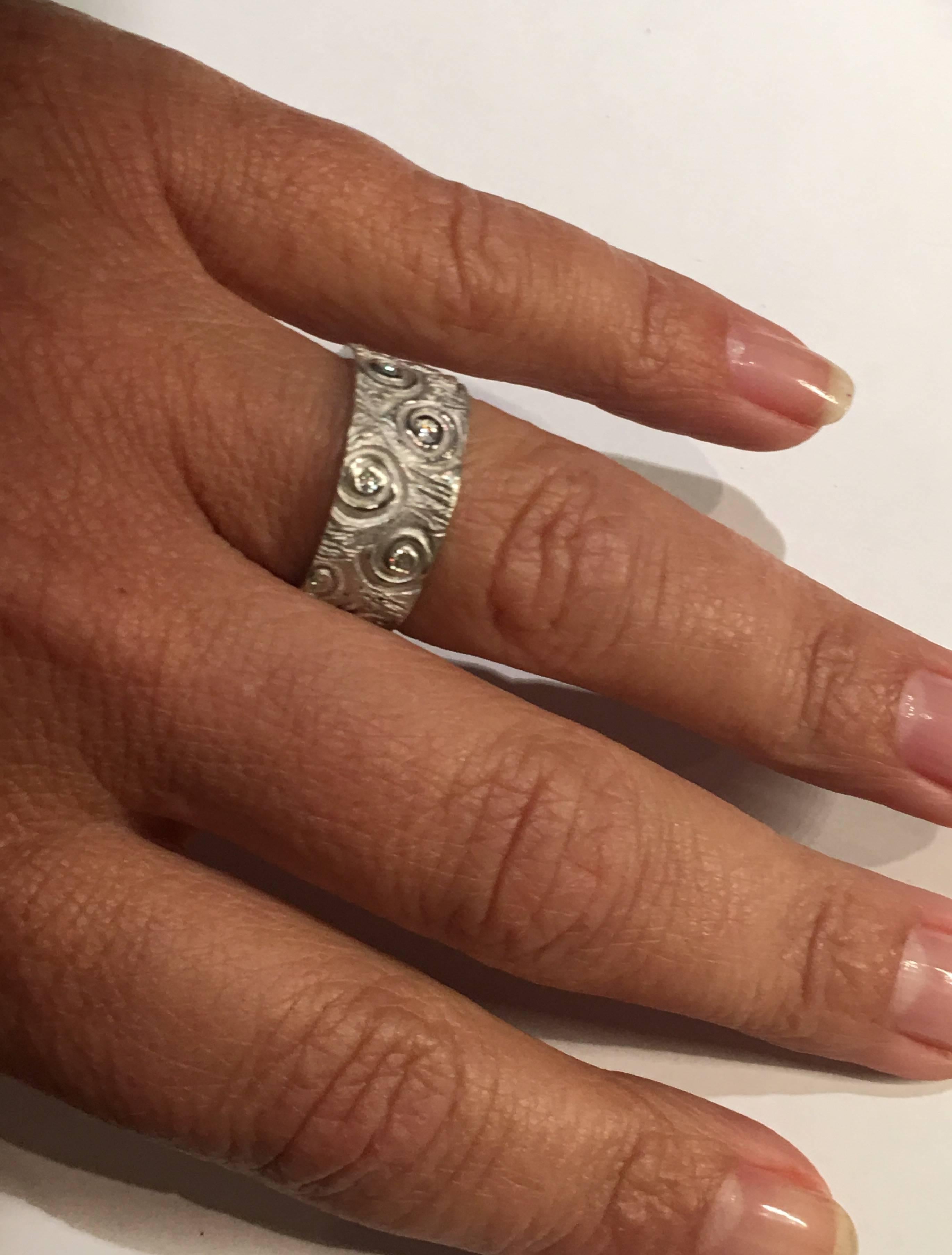 S. Van Giel Baroque Diamond Gold Wedding Ring For Sale 2