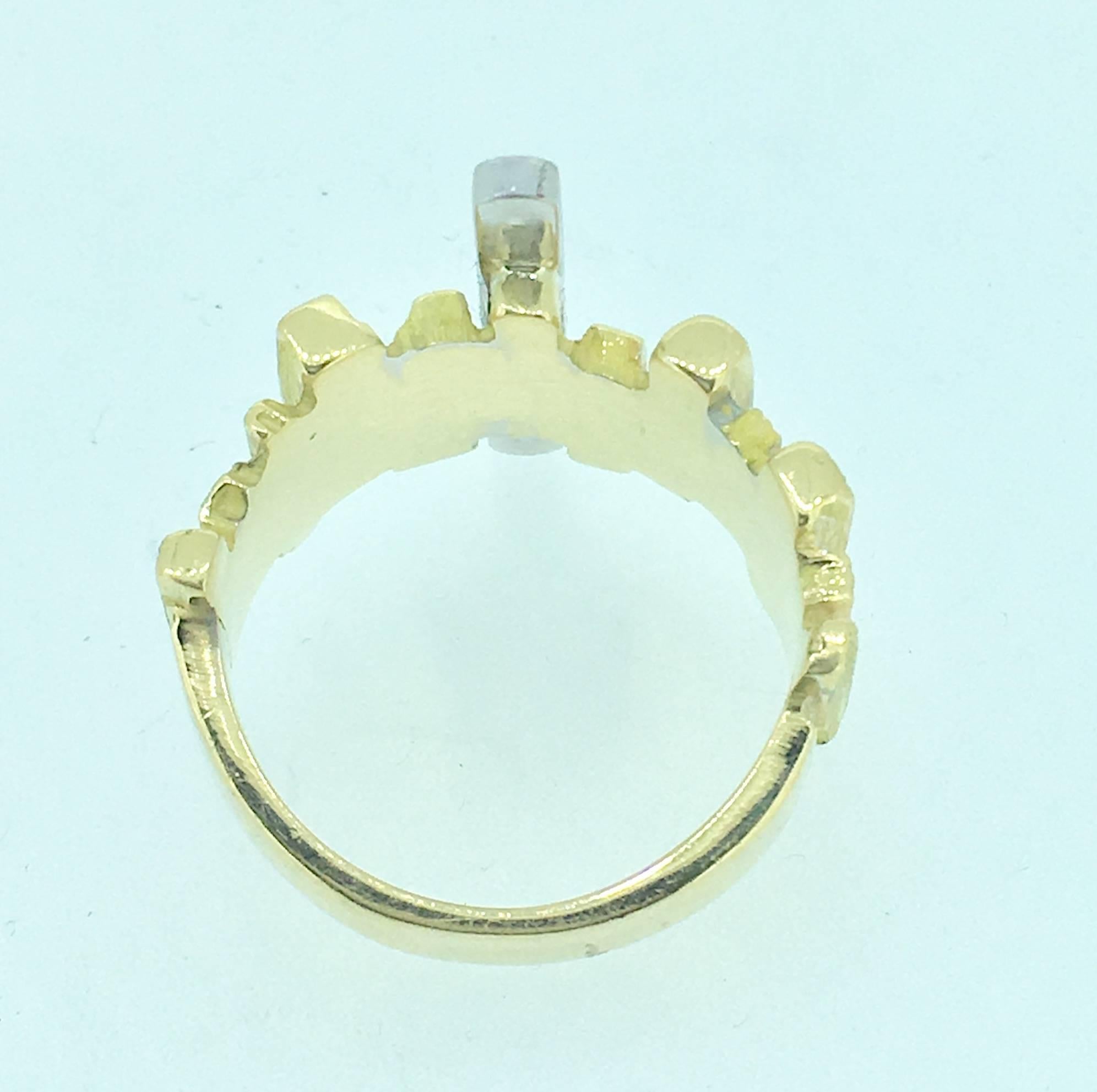 S. Van Giel Modern Gold and Diamond Ring For Sale 1
