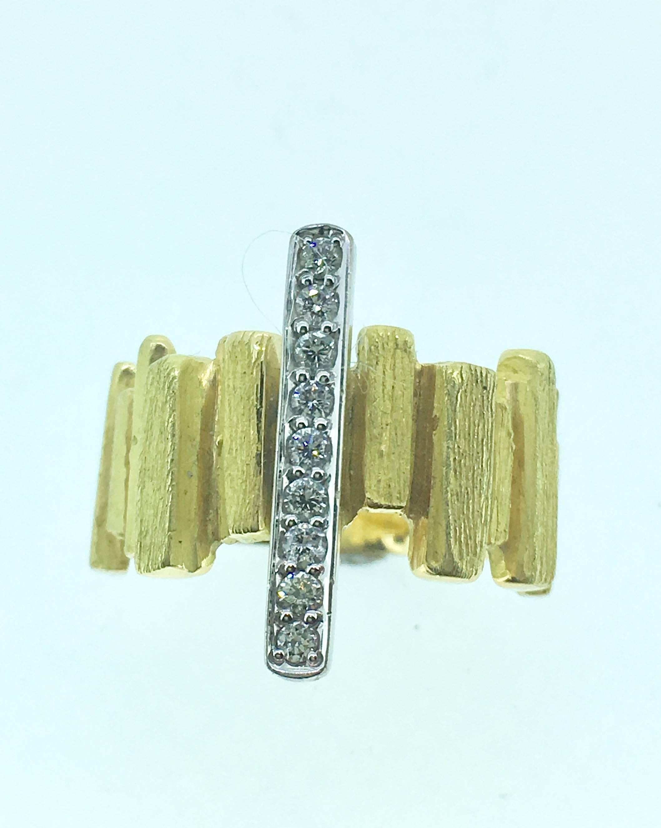 S. Van Giel Modern Gold and Diamond Ring For Sale 4