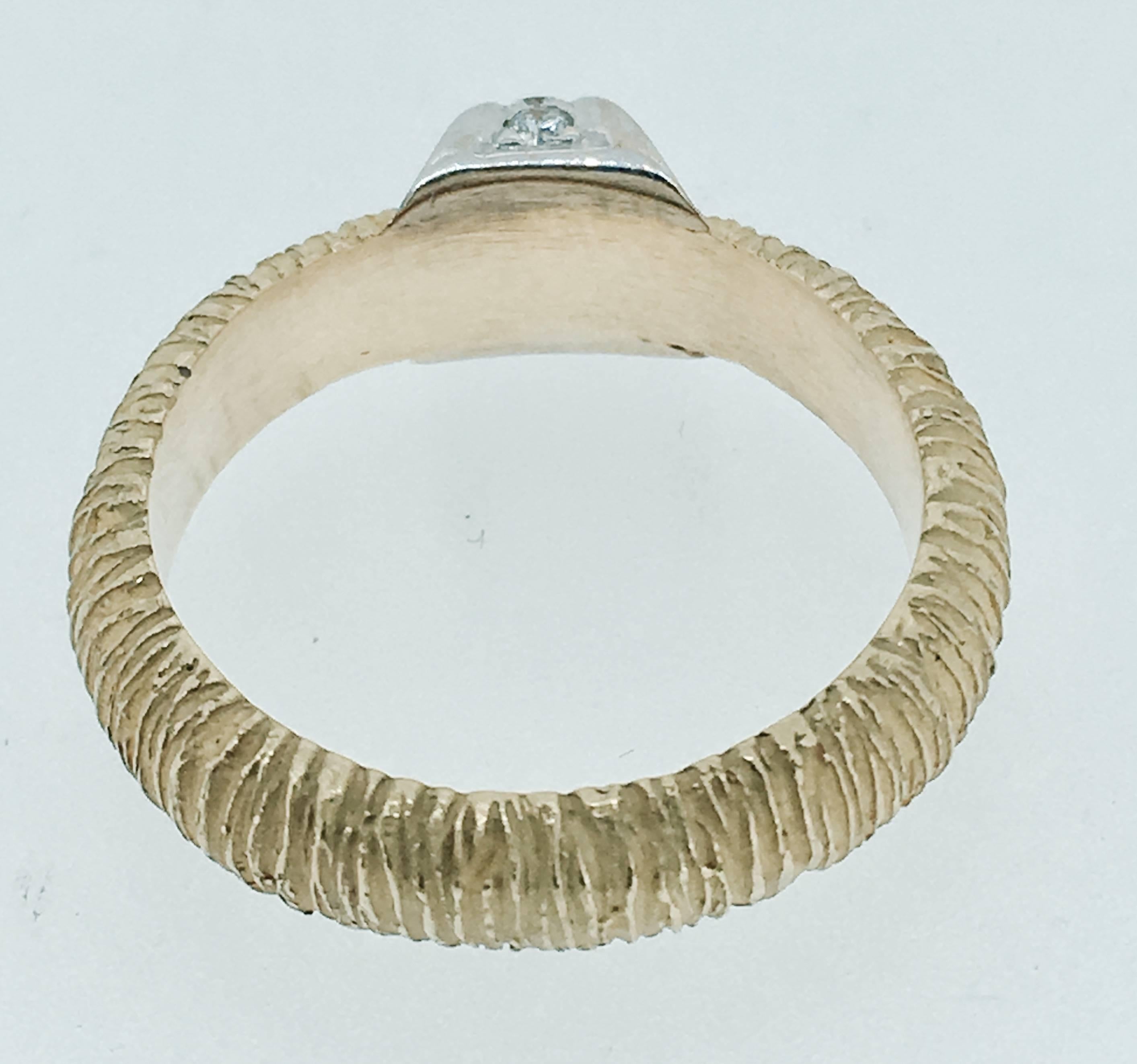 S.Van Giel Diamonds and Gold Modernist Wedding Ring In New Condition In Antwerpen, BE