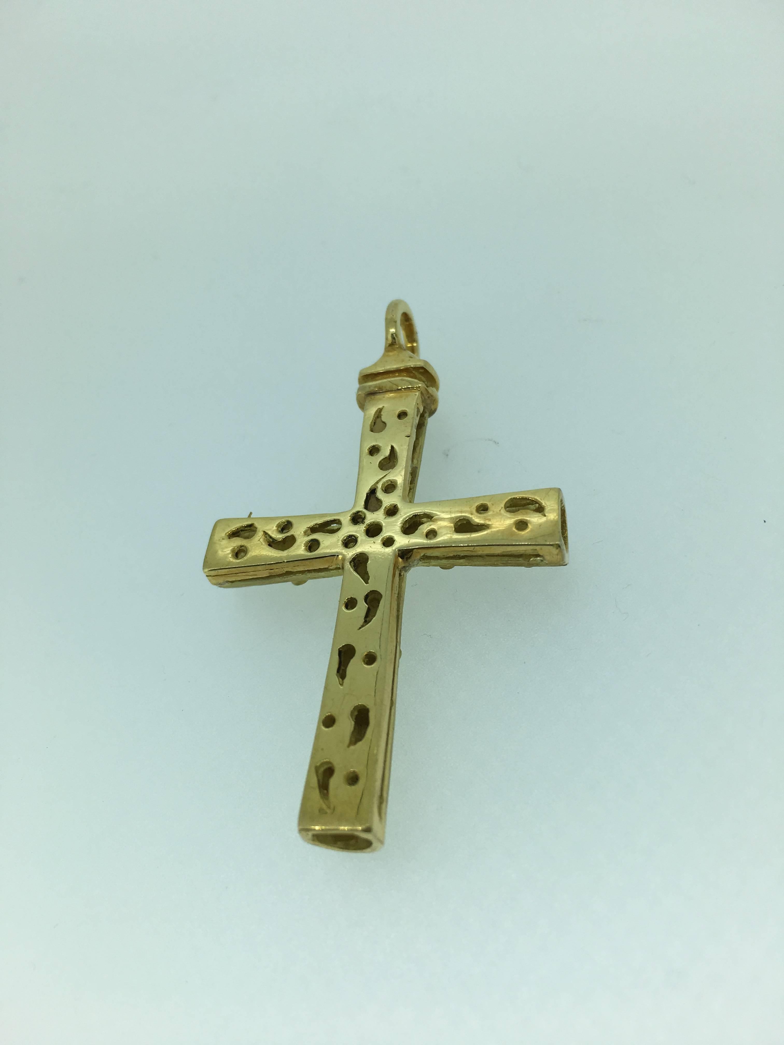 S. Van Giel Modern Gold Cross  In New Condition For Sale In Antwerpen, BE