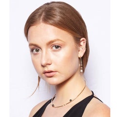 Paige Novick Diamond Pearl Gold Open Collar Necklace