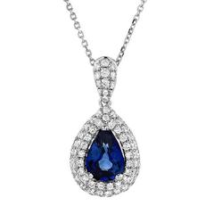 Sapphire Diamond Gold Pendant