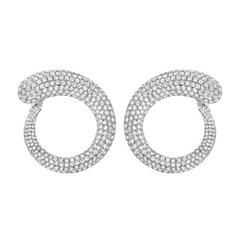 Diamond Pavé Gold Earrings 1