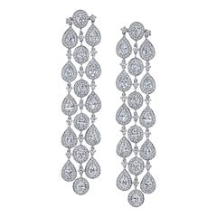 Diamond Gold Chandelier Earrings 12