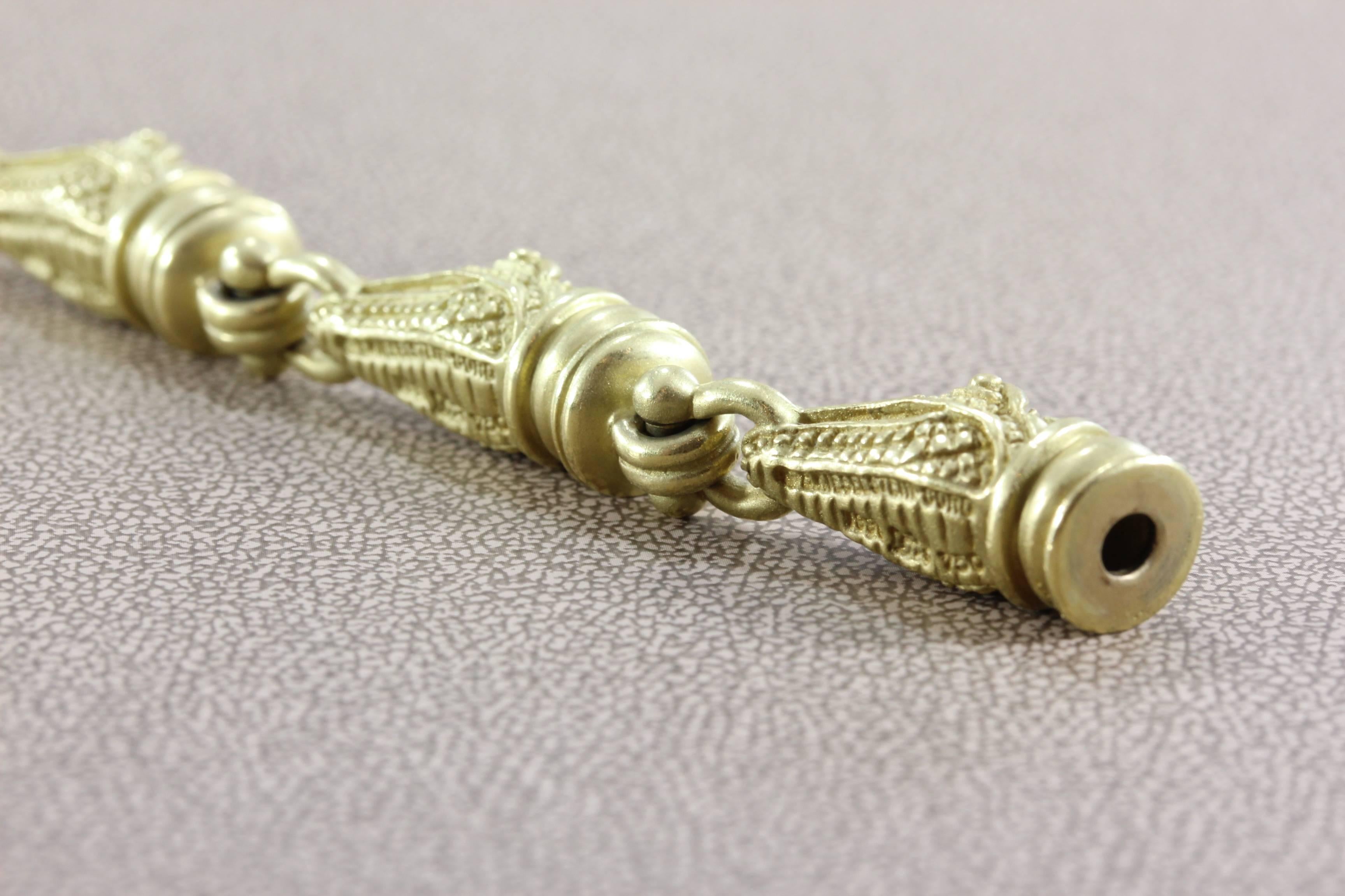 Kieselstein-Cord Gold Alligator Link Bracelet 1