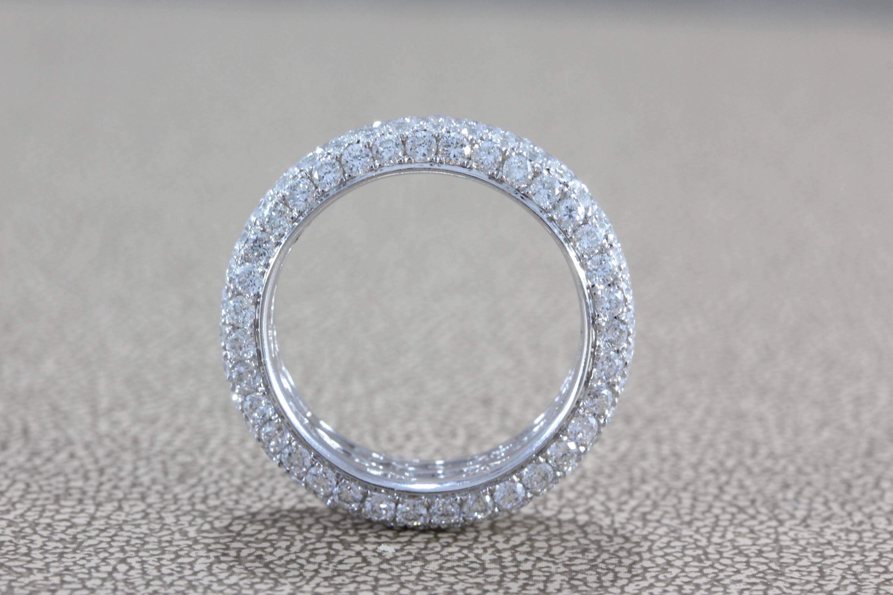 Diamond Collection Gold Eternity Band Ring In New Condition For Sale In Beverly Hills, CA