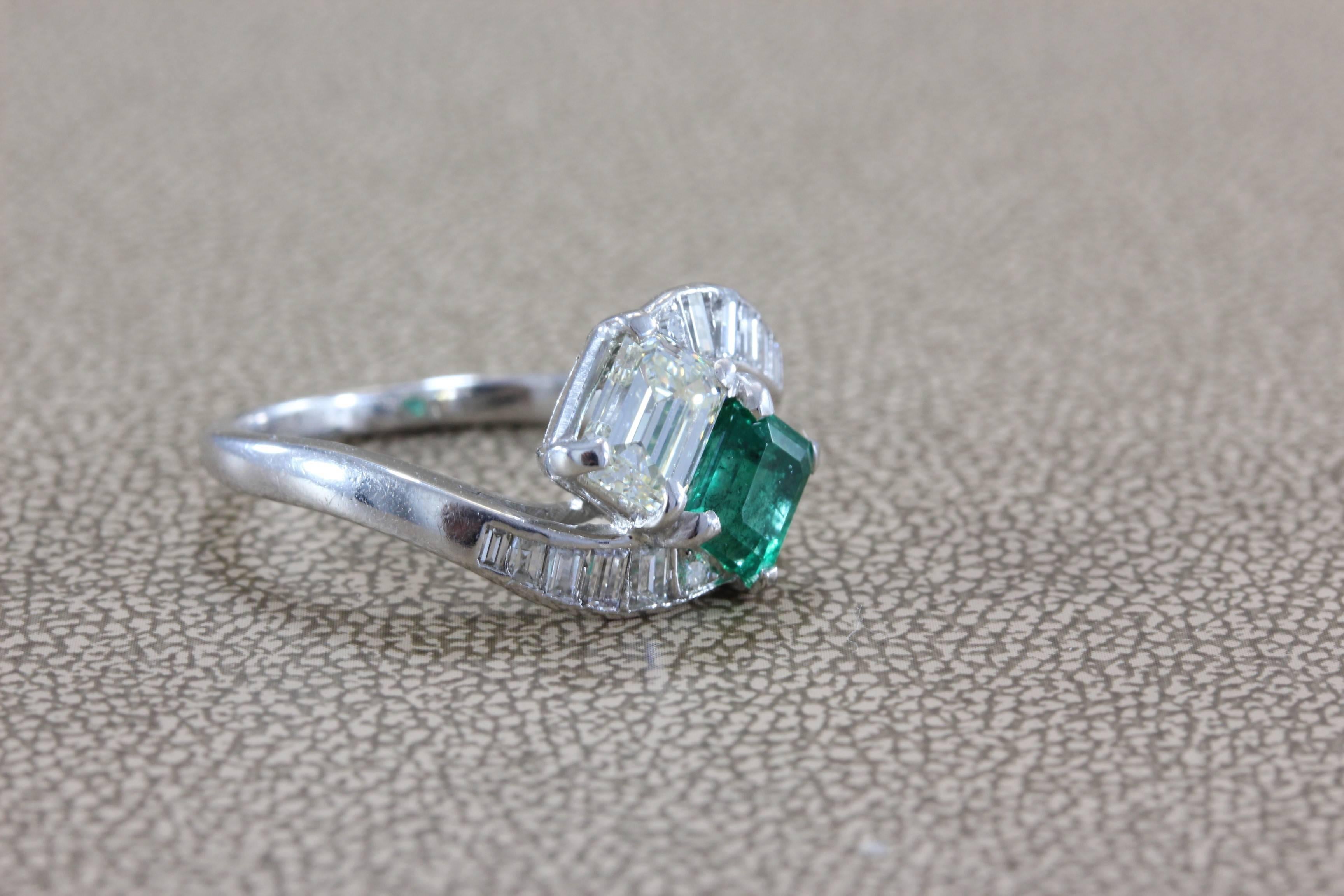 emerald bypass ring