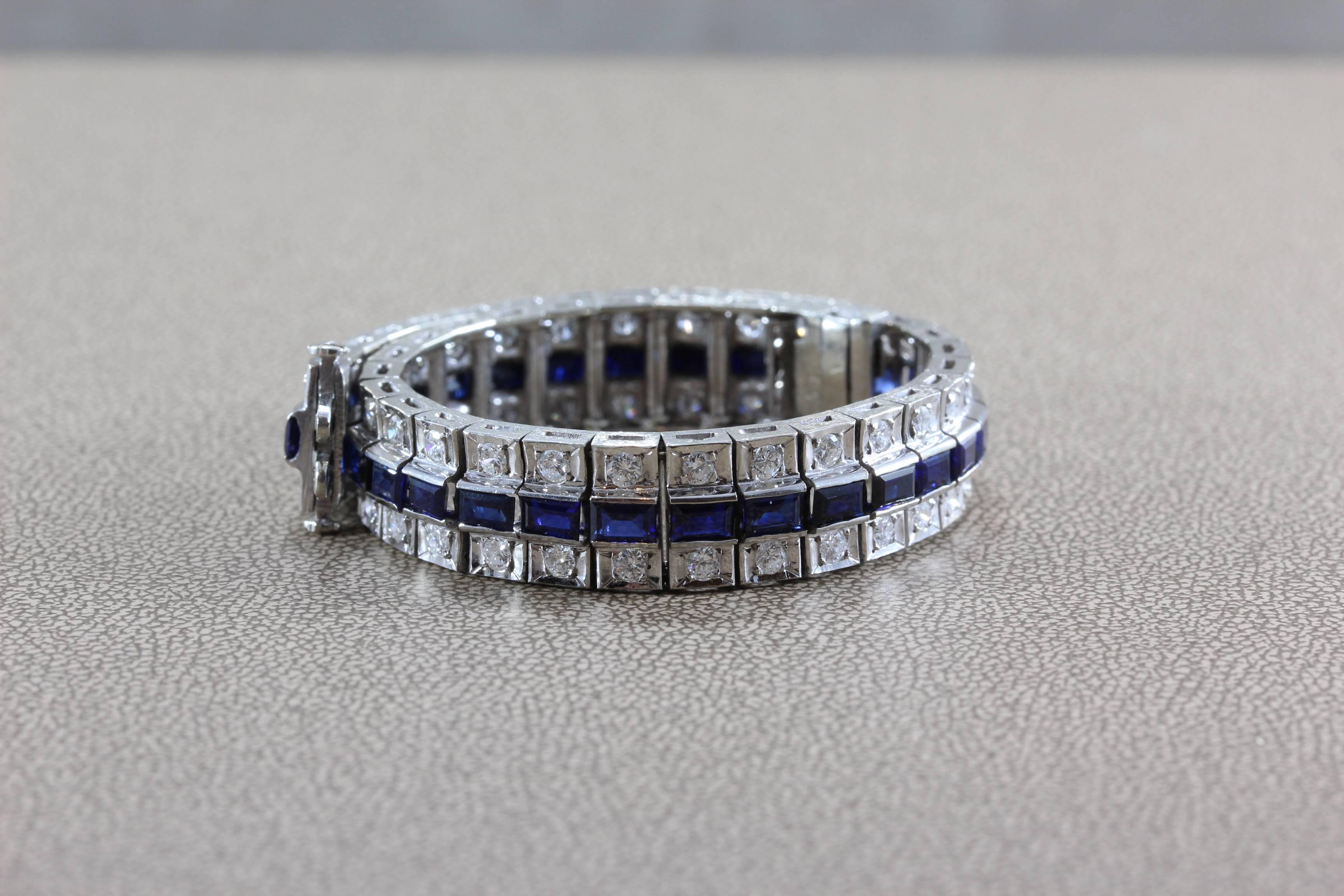 Diamond Sapphire Gold Bracelet 1