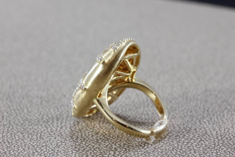 Modern Diamond Gold Lace Ring For Sale at 1stDibs