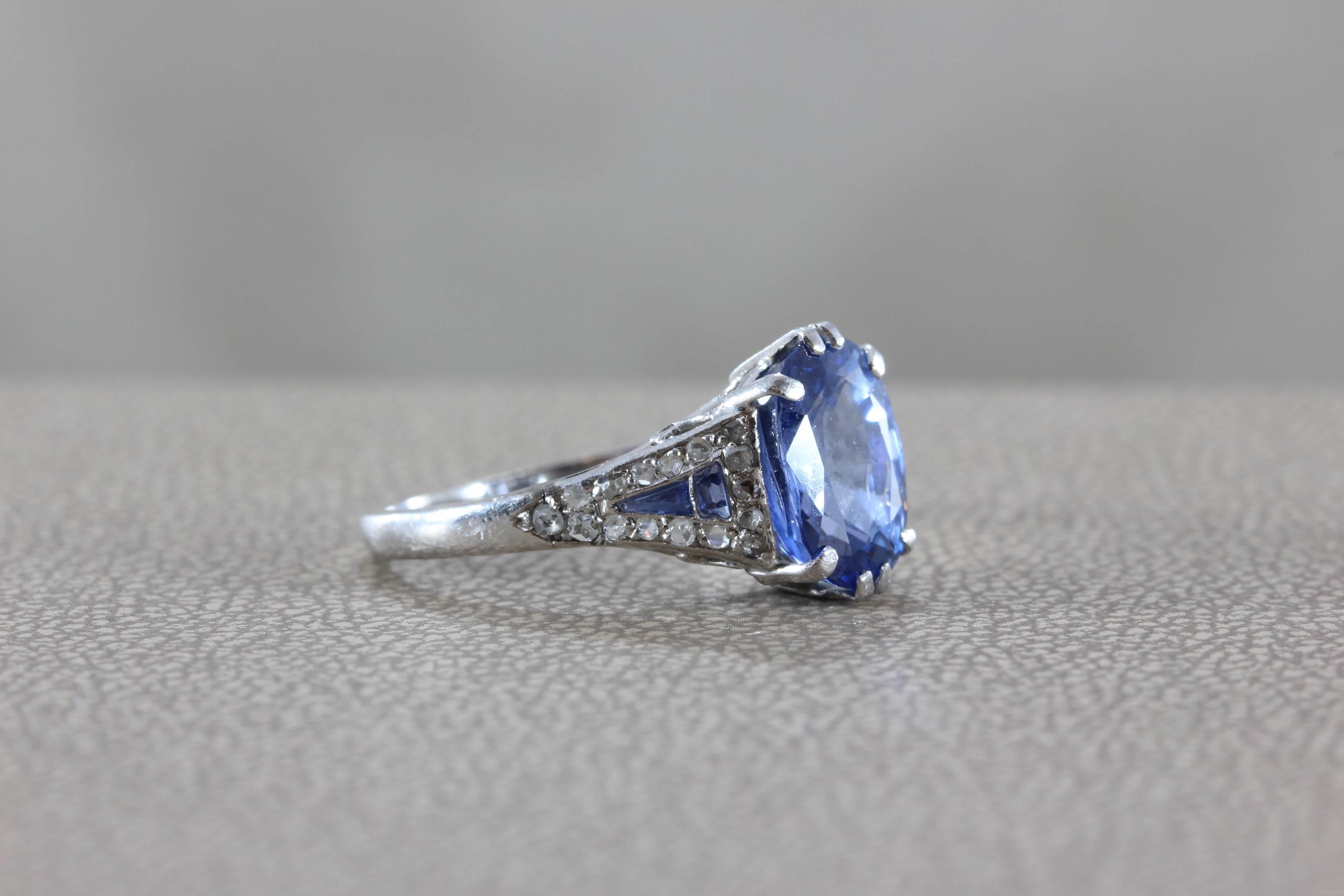 Women's Mauboussin Sapphire Diamond Platinum Ring
