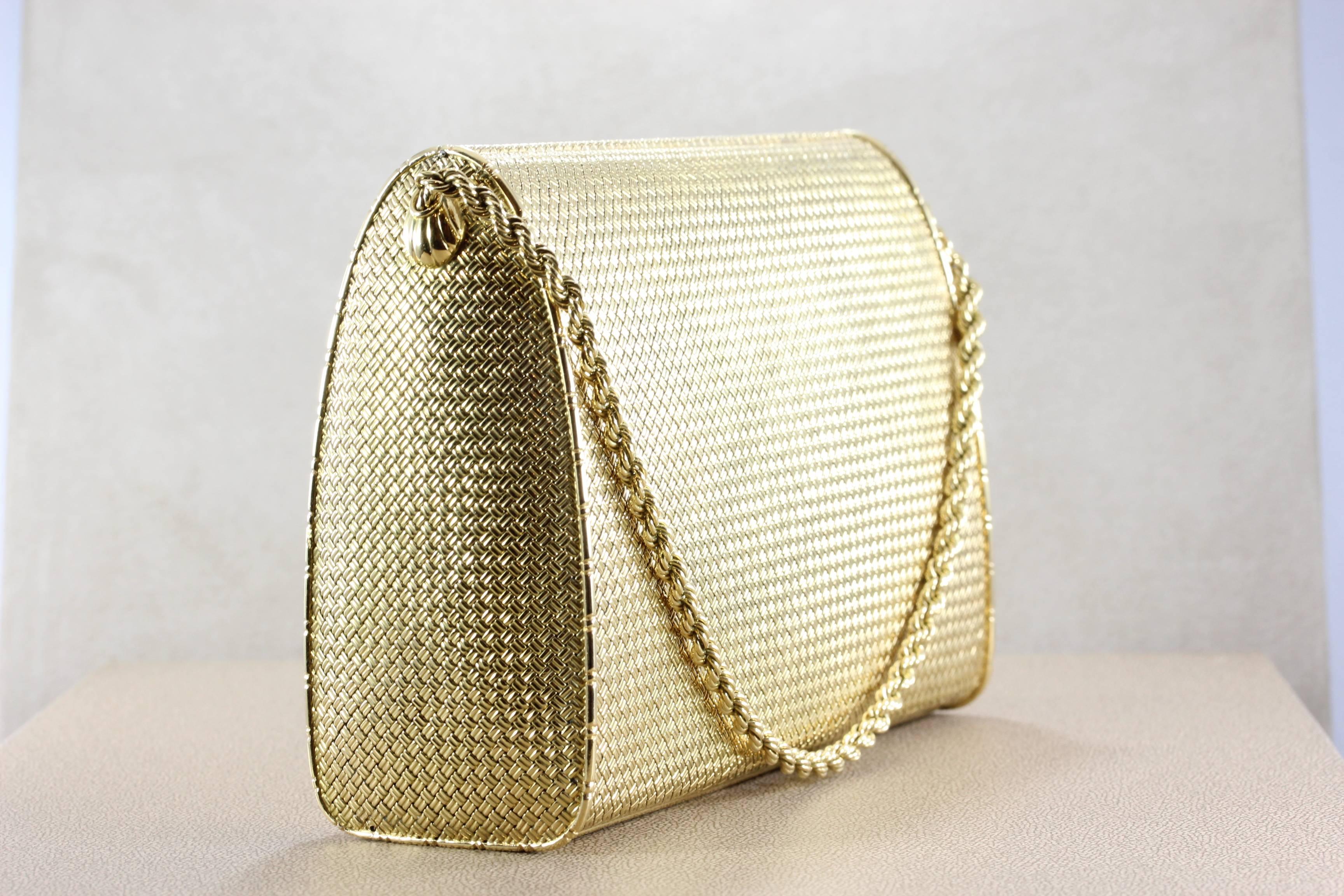 Cartier Paris Abendhandtasche aus Gold mit Diamanten Damen