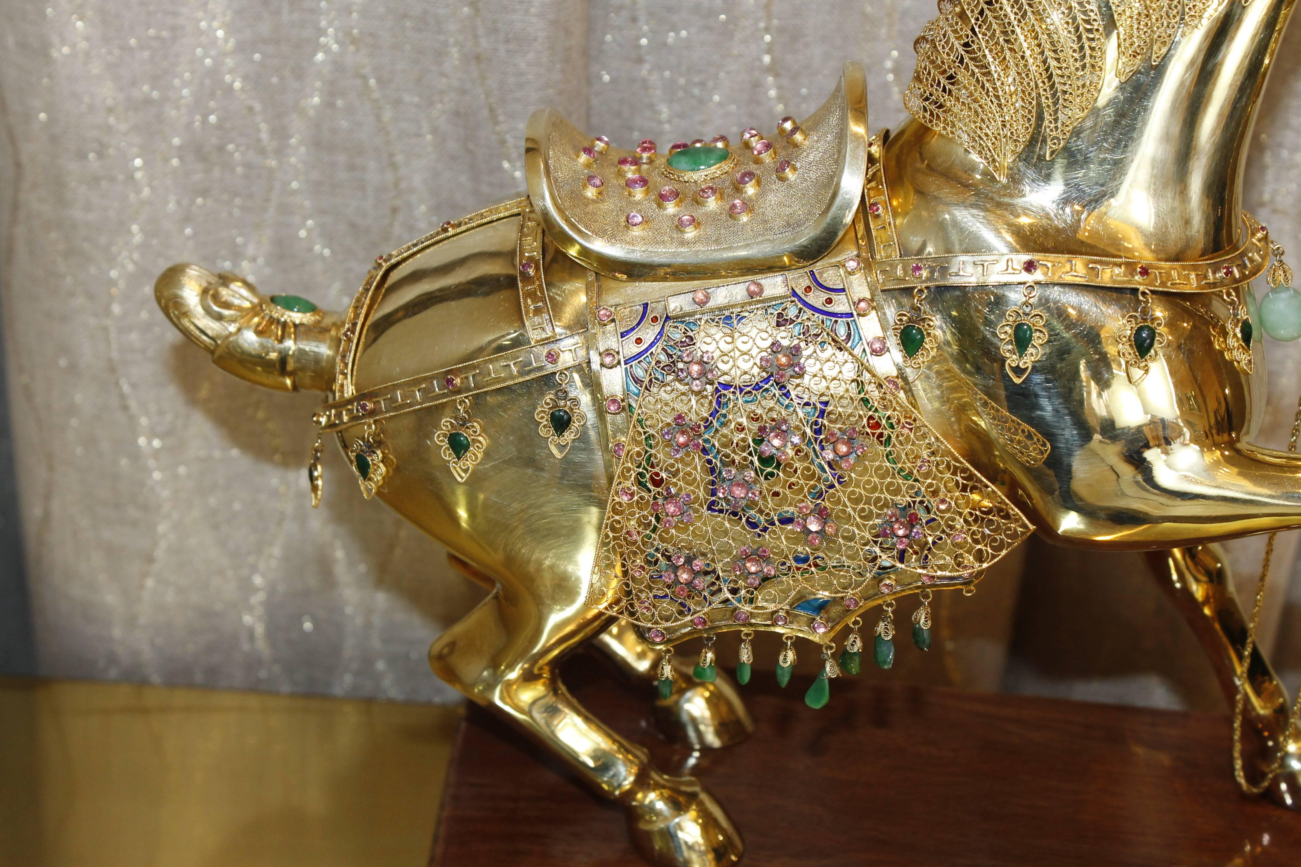 14 Karat Semi Precious Stone Horse 4