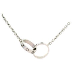 Cartier 18K White Gold Love Necklace