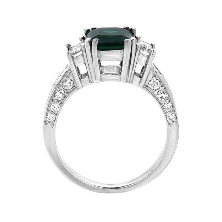 Emerald Diamond Gold Ring at 1stDibs