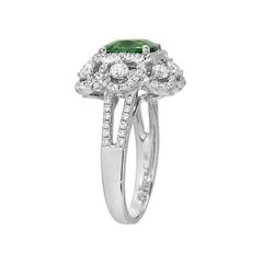 2.53 Carat Gem Tsavorite Diamond Gold Ring