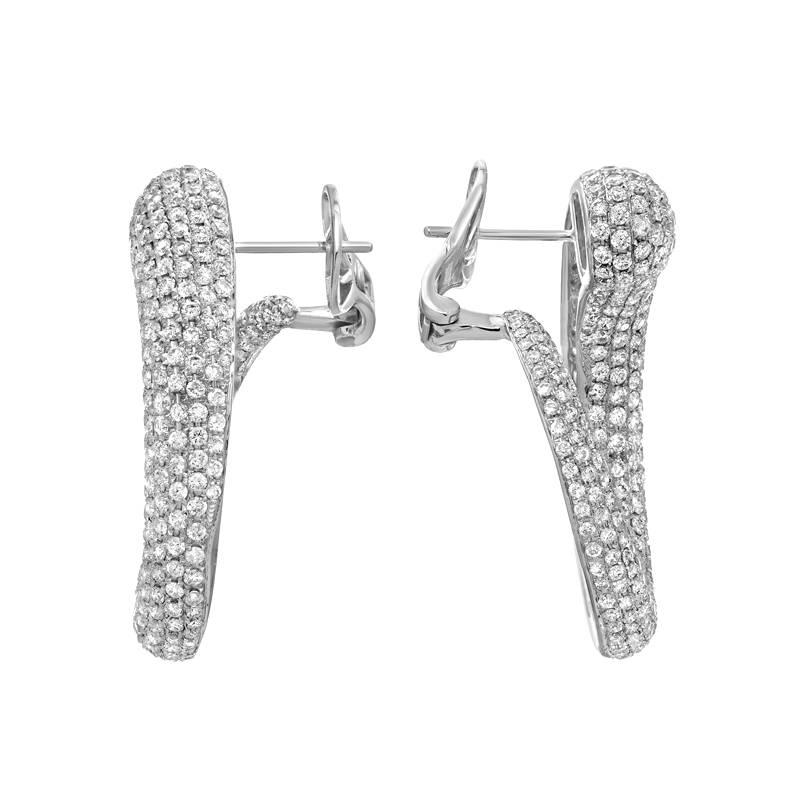 diamond spiral earrings