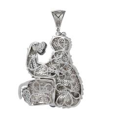 Cookie Monster Diamond Gold Pendant